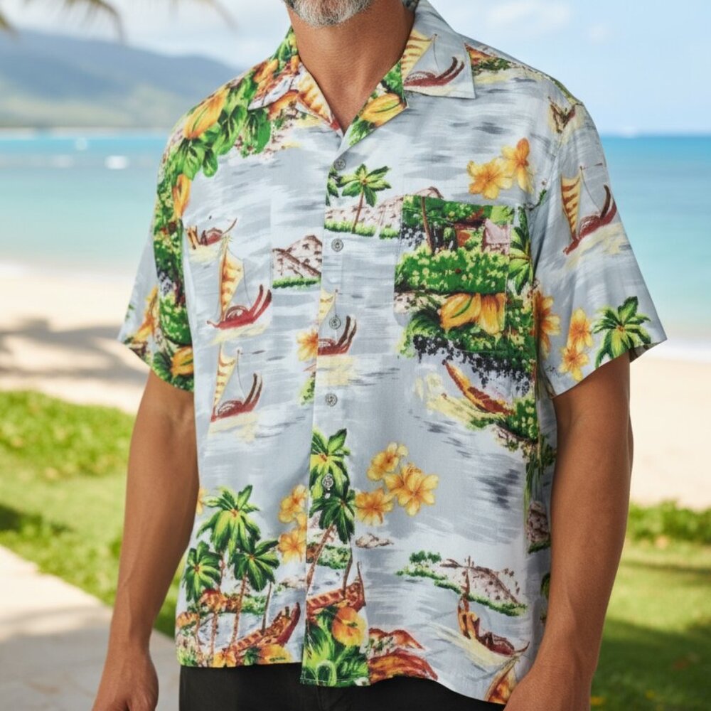 Hawaiian Button Down Casual Shirt